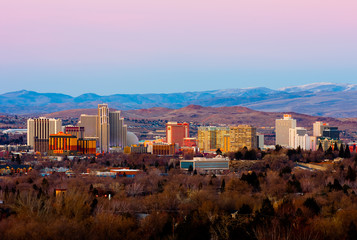 Wall Mural - Reno after the sunset