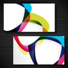 Wall Mural - Abstract business-card with forms of empty frames for your card