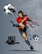 Abstract image of soccer player 