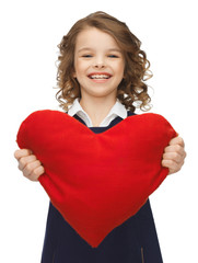 Canvas Print - girl with big heart