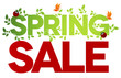 Spring sale, isolated on white