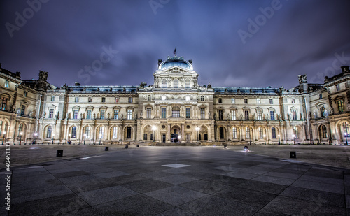 Naklejka - mata magnetyczna na lodówkę Louvre Museum night