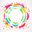 Colorful paint splash circle