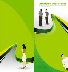 Aufkleber - Vector green abstract background for brochure