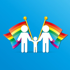 Wall Mural - mariage/adoption homosexuel