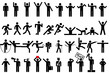 40 basic man pictogram in posture