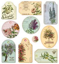 Vintage Tags: Flowers