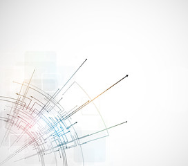 Aufkleber - abstract bright circuit computer line technology business backgr