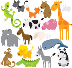 Wall Mural - animals set