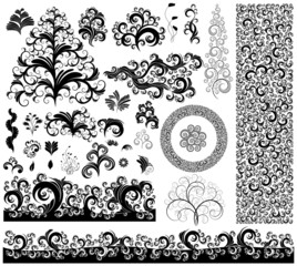 Poster - collection of ornamented design elements, eps8 vector