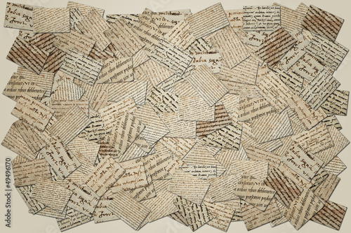 Plakat collage with manuscript images