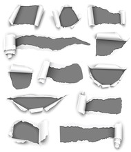 Collection Of Gray Paper. Vector Illustration