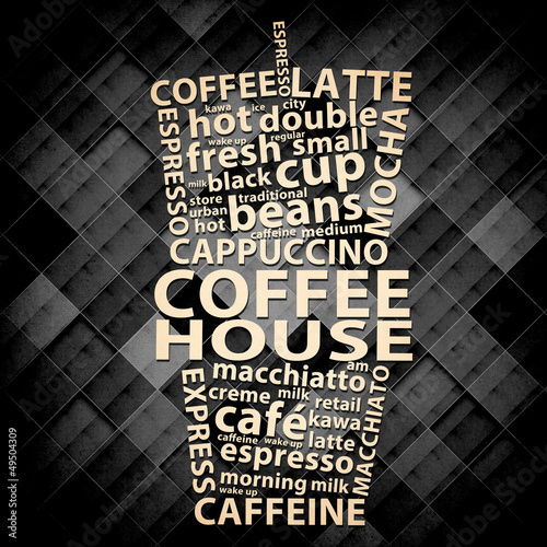 Fototapeta do kuchni Retro Grunge Coffee Poster Design