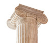 Ionic Column Capital on white