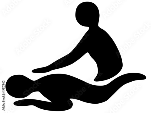 Nowoczesny obraz na płótnie Abstrakte Darstellung einer Massage – Vektor und freigestellt