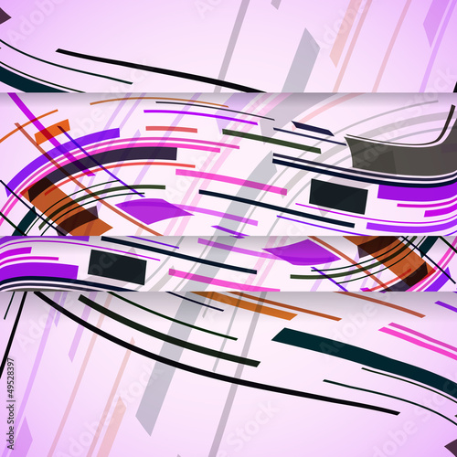 Tapeta ścienna na wymiar Abstract banner for your design, colorful digital Illustration.