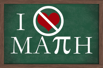 Poster - I Hate Math Chalkboard