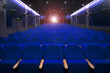 cinema or theater empty seats with projecton light