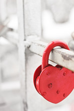 Red Heart-shaped Lock