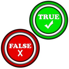 Poster - Buttons true and false