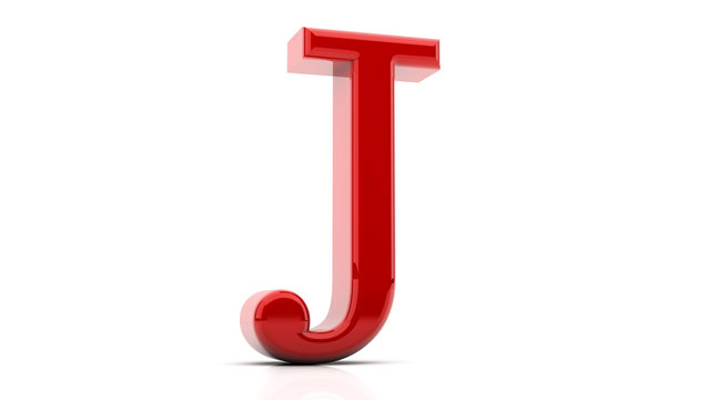 3d rendering of the letter J