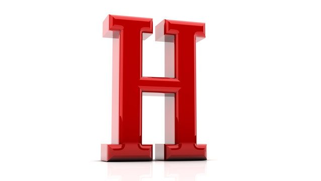 3d rendering of the letter H