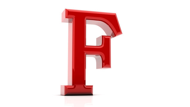 3d rendering of the letter F