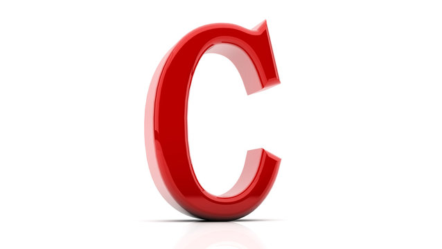 3d rendering of the letter C