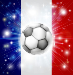 Poster - France soccer flag