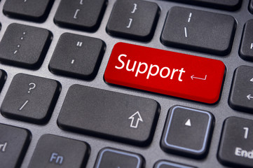 online support concepts, message on keyboard key