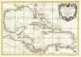 Fototapeta Mapy - West Indies old map