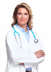 Poster - Doctor woman with a stethoscope.