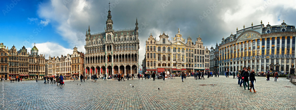 Obraz na płótnie Grand Place or Grote Markt in Brussels. Belgium w salonie