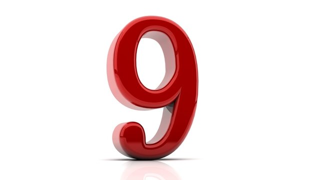 3d Number nine