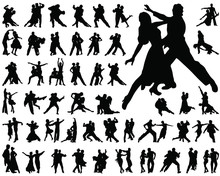 Silhouettes Of Tango Players