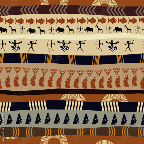Fototapeta do kuchni Seamless texture with elements of the animal style