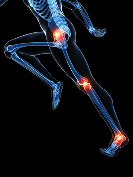 3d rendered illustration - runners joints