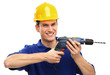 © pikselstock - Builder drilling