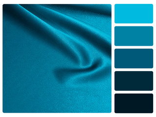Blue satin colour palette swatch