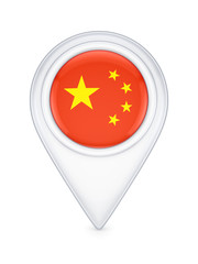 Poster - Icon with chinese flag.