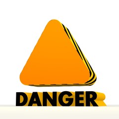 warning triangle icon with warning pattern