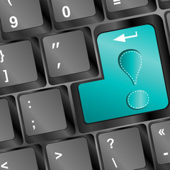 Poster - exclamation mark button on the keyboard