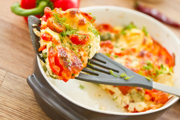 vegetables baked with cheese