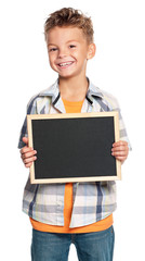 Wall Mural - Boy with small blackboard