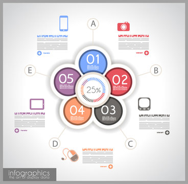 Infographic template design - Original geometrics
