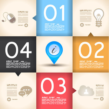 Infographic template design - Original geometrics