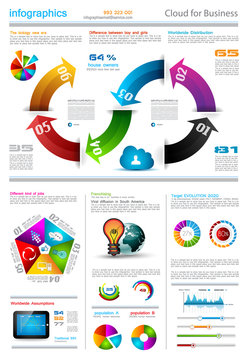 Infographic template design - Original geometrics