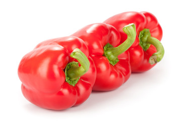 Wall Mural - Sweet red pepper isolated on white background