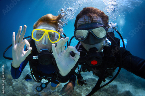 Nowoczesny obraz na płótnie Scuba diving