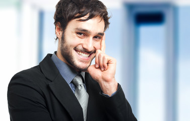 Wall Mural - Handsome businessman in his office